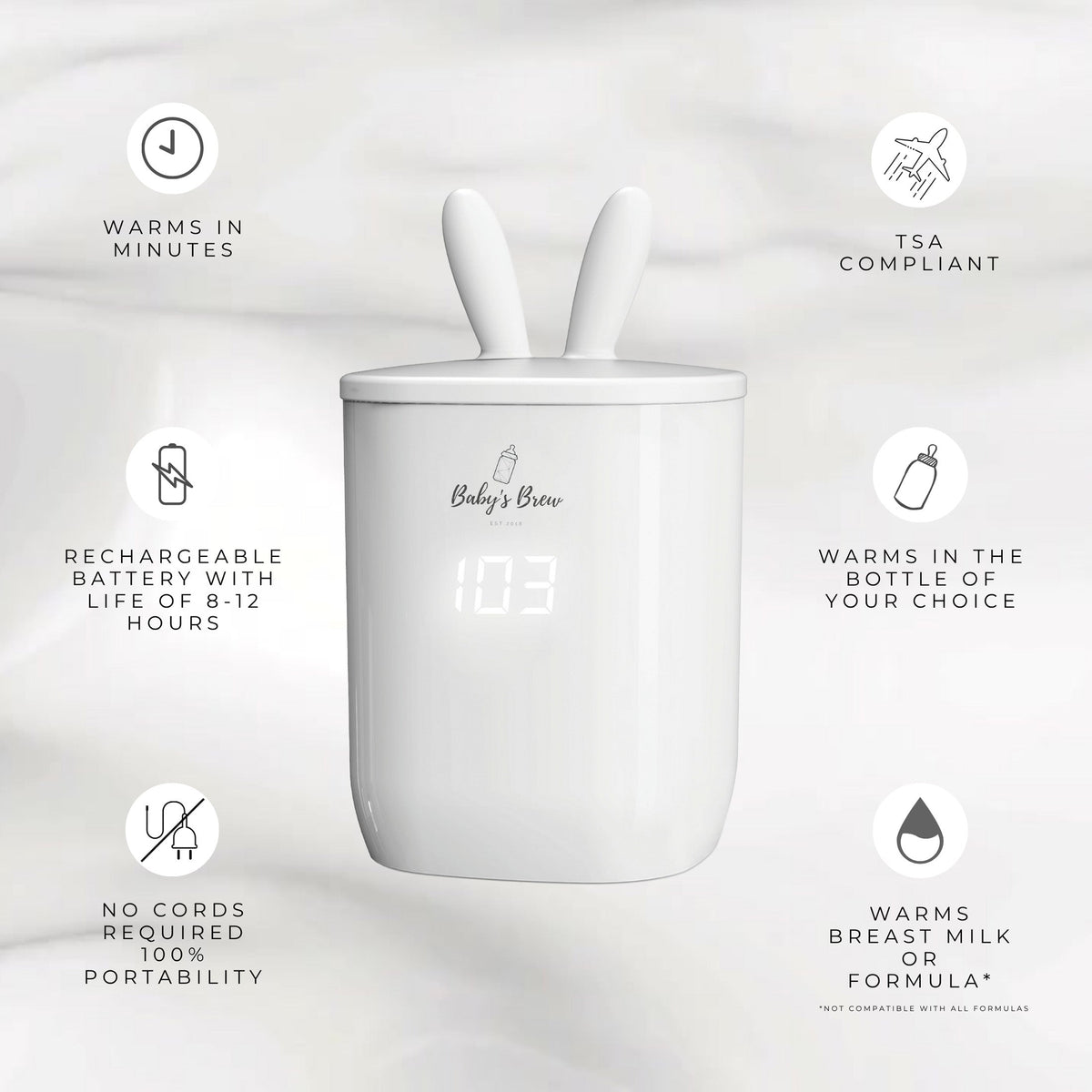 3.0 Portable Bottle Warmer Adapter Set (Warmer + Four Adapters) - Shop Avnu