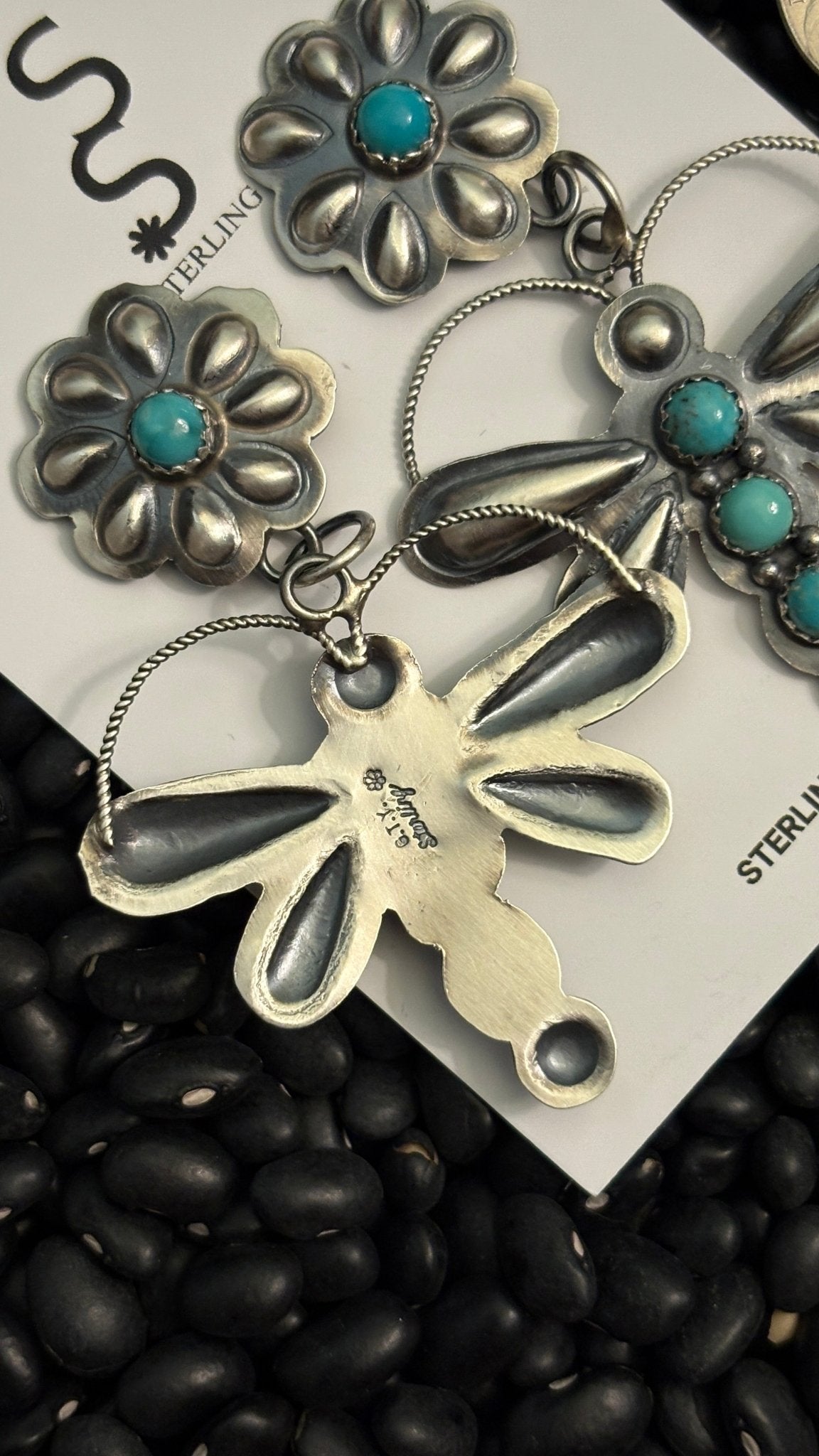 CONCHO DRAGONFLY EARRINGS BY TIM YAZZIE - Shop Avnu