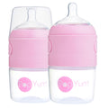 PopYum 5oz Anti - Colic Baby Bottle for Breast and Formula Feeding, 2 - Pack, Pink, 1 Slow Flow Nipples - Shop Avnu