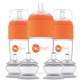 PopYum Orange 7 Piece Bundle: 9oz Bottle 3 - Pack + 2 Nipple 2 - Packs - Shop Avnu
