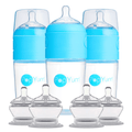 PopYum Blue 7 Piece Bundle: 9oz Bottle 3 - Pack + 2 Nipple 2 - Packs - Shop Avnu
