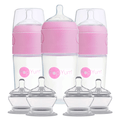 PopYum Pink 7 Piece Bundle: 9oz Bottle 3 - Pack + 2 Nipple 2 - Packs - Shop Avnu