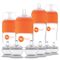 PopYum Orange 10 Piece Bundle: Bottle Set + 3 Nipple 2 - Packs - Shop Avnu