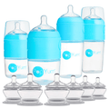 PopYum Blue 10 Piece Bundle: Bottle Set + 3 Nipple 2 - Packs - Shop Avnu