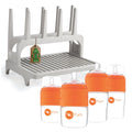 PopYum Orange Formula Making Baby Bottle 4 - Pack Set with Gray Drying Rack Bundle - Shop Avnu