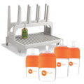 PopYum Orange Baby Bottle 4 - Pack Set with Gray Drying Rack & Clear Drying Mat Bundle - Shop Avnu