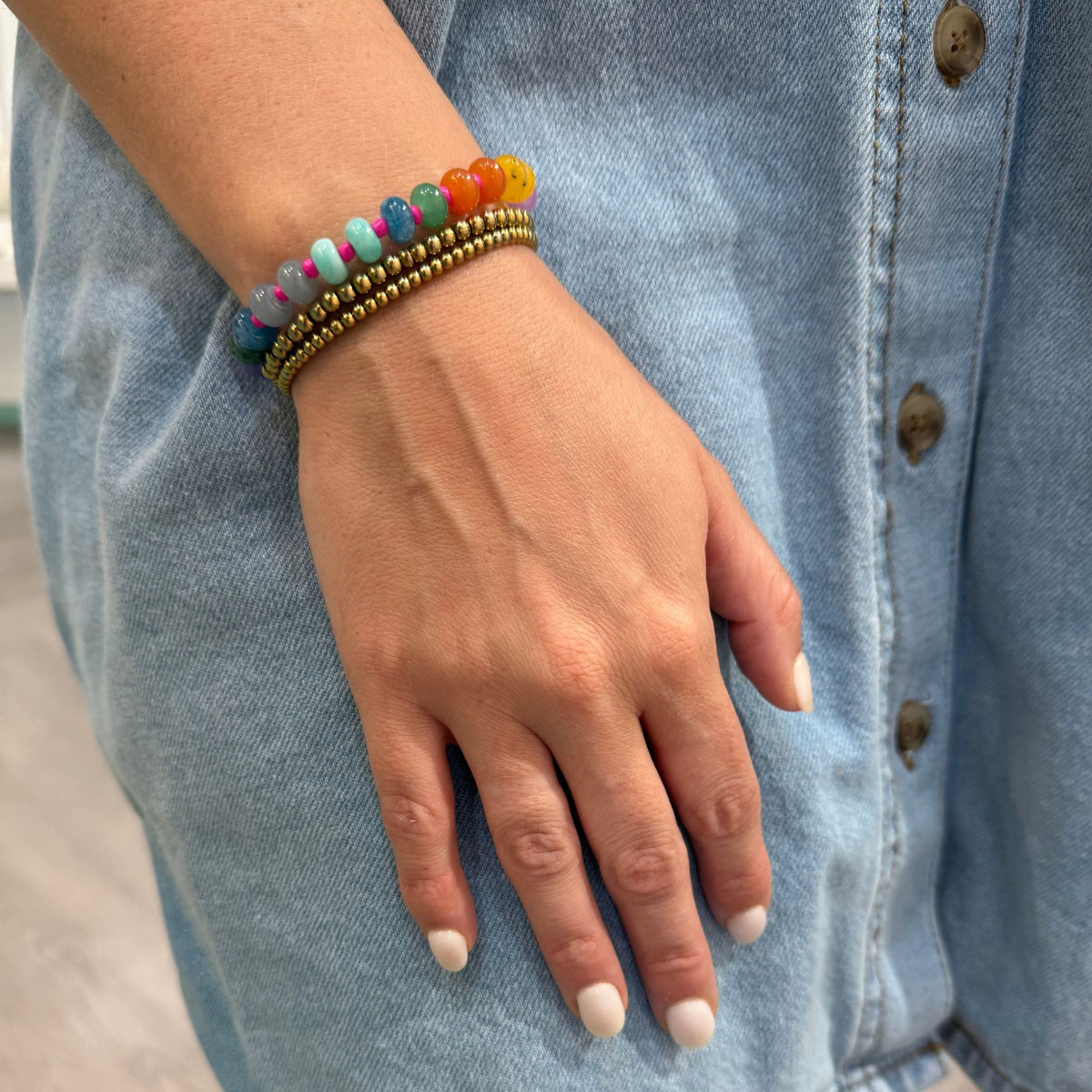 Wild at Heart Knotted Multicolor Beaded Bracelet - Shop Avnu