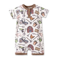 Farmer's Market Baby Boy Shortall Romper–Soft Bamboo - Shop Avnu