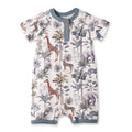 Jungle Safari Bamboo Baby Boy Shorty Romper - Shop Avnu