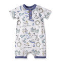 Seashore Baby Boy Romper – Bamboo Shortall One - Piece - Shop Avnu