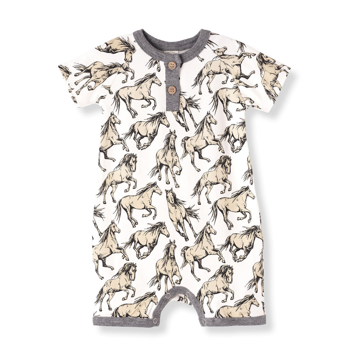 Wild Horses Bamboo Short Romper - Shop Avnu