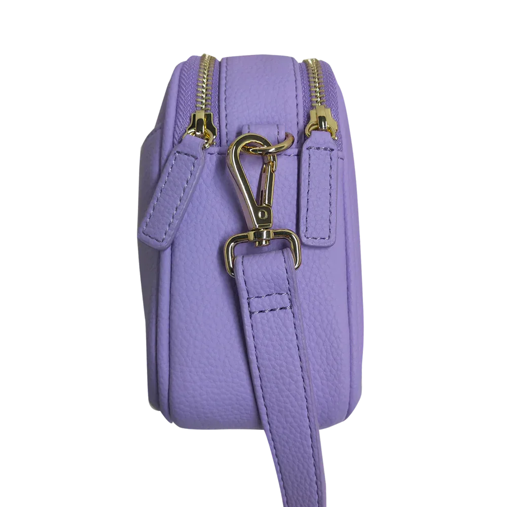 Genuine Leather Double Zipper Crossbody