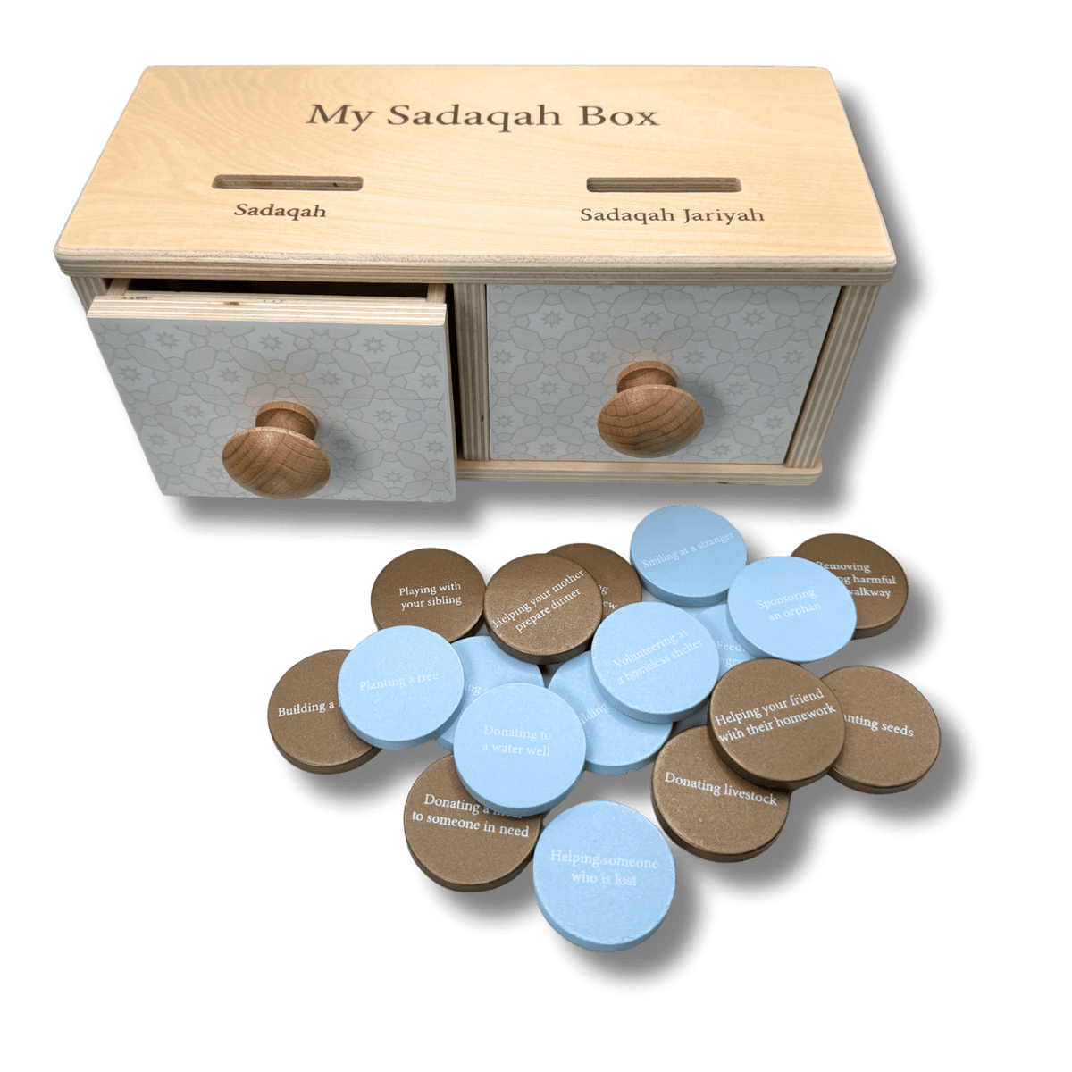 Sadaqah Coin Box (Montessori) - Shop Avnu