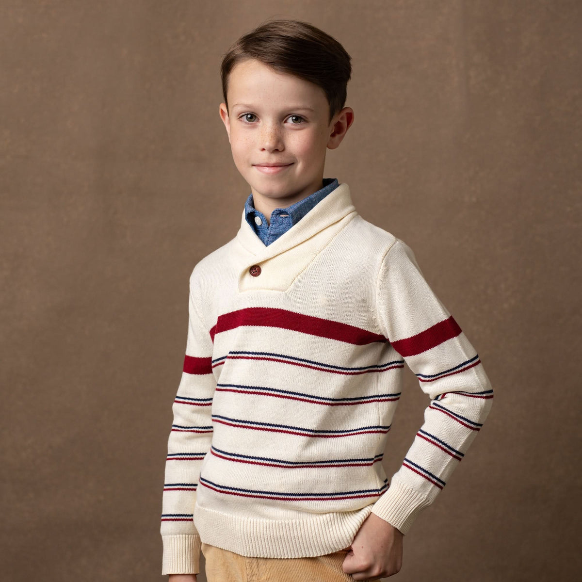 Shawl Collar Organic Sweater