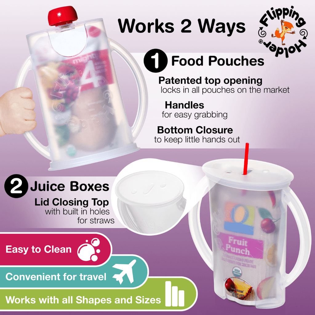 5 - Pack Flipping Holder Classic | Food Pouch, Juice Box, Juice Pouch Holders - Shop Avnu