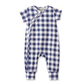 Picnic Plaid Bamboo Baby Zipper Romper w/Convertible Cuffs - Shop Avnu