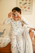 Snugglesaurus 2pc Henley Bamboo Pajamas - Sizes Newborn & Up! - Shop Avnu