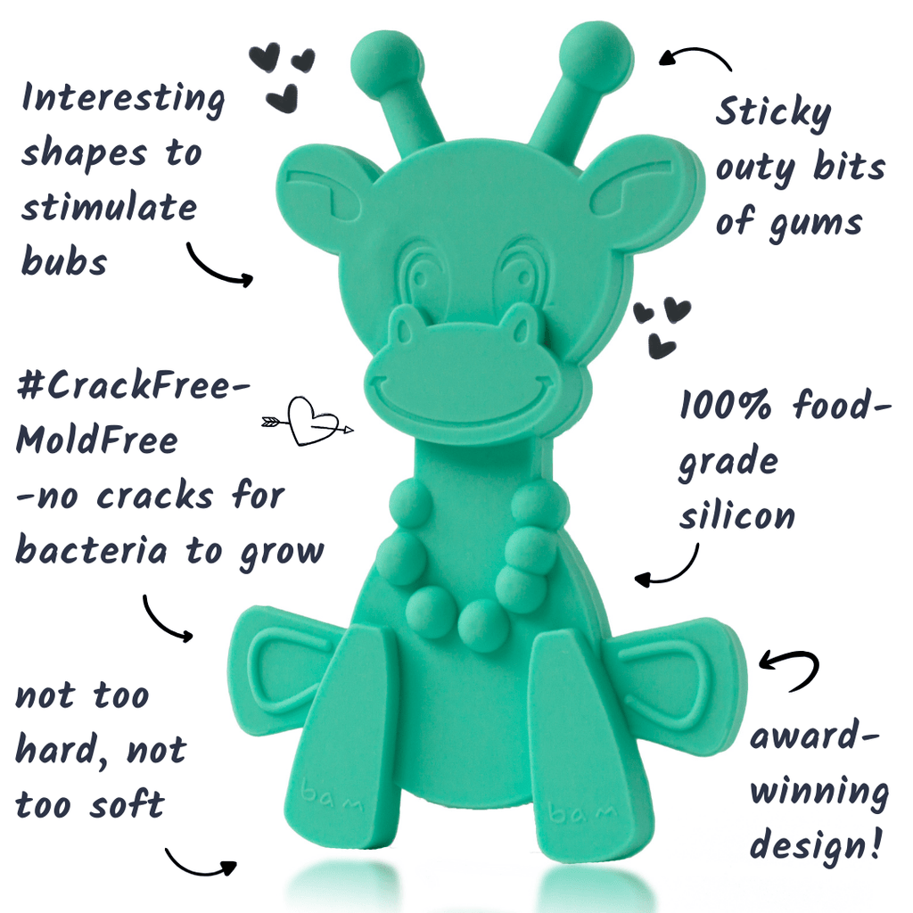 Little bamBAM Baby Teething Toy - Turquoise - Shop Avnu
