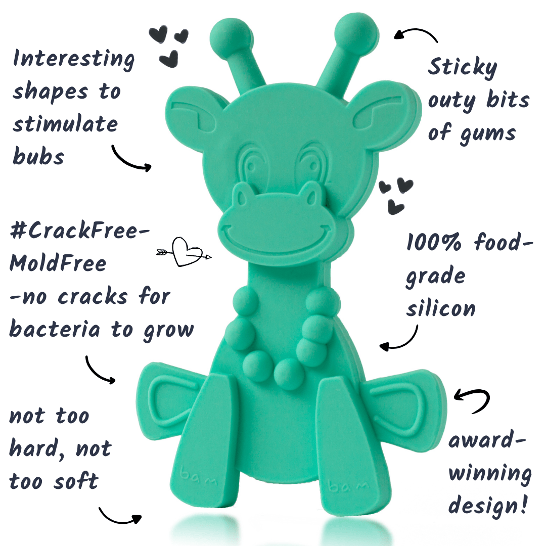 Little bamBAM Baby Teething Toy - Turquoise - Shop Avnu