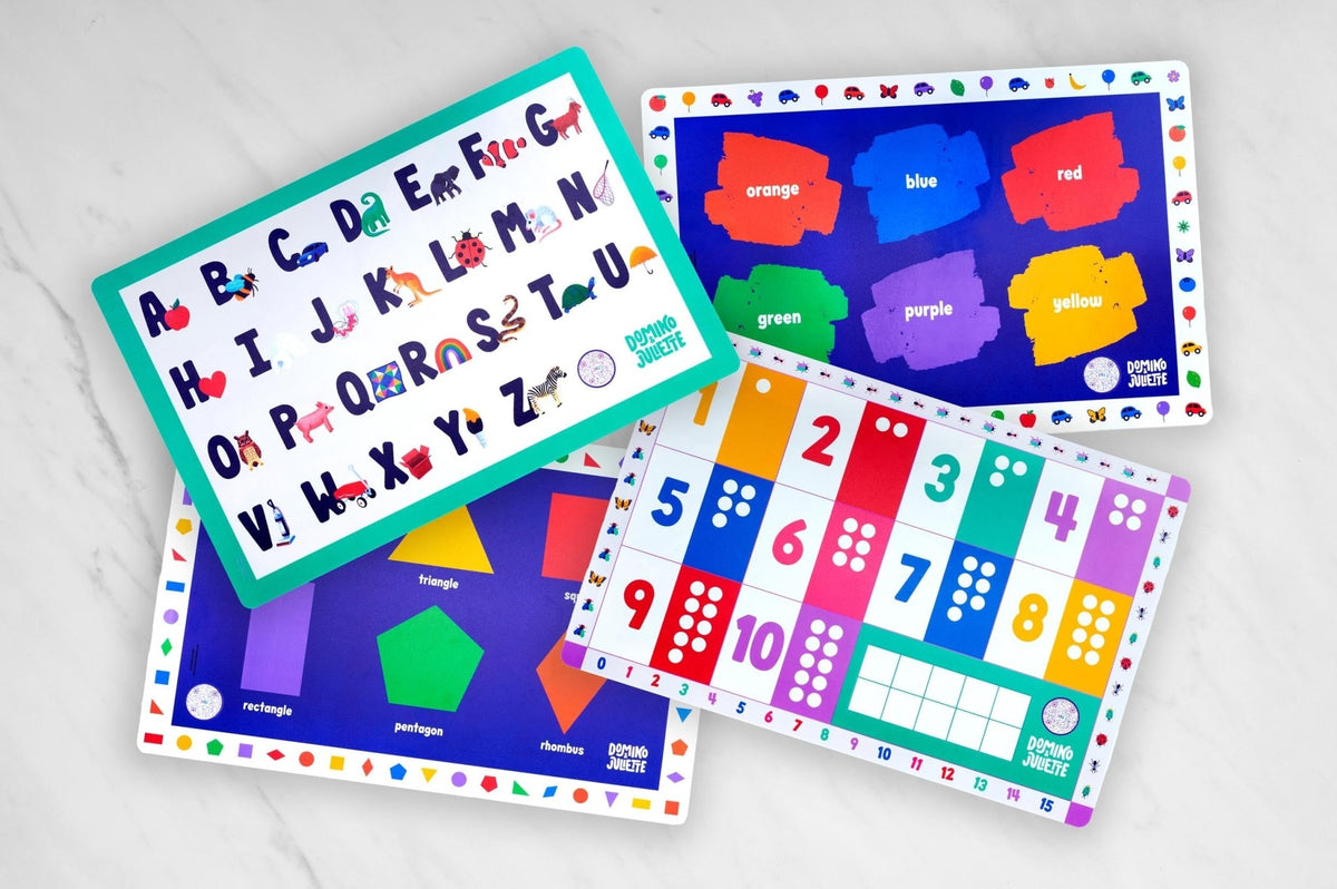 The "Now I know my" 4 - pack Placemat Bundle - Shop Avnu