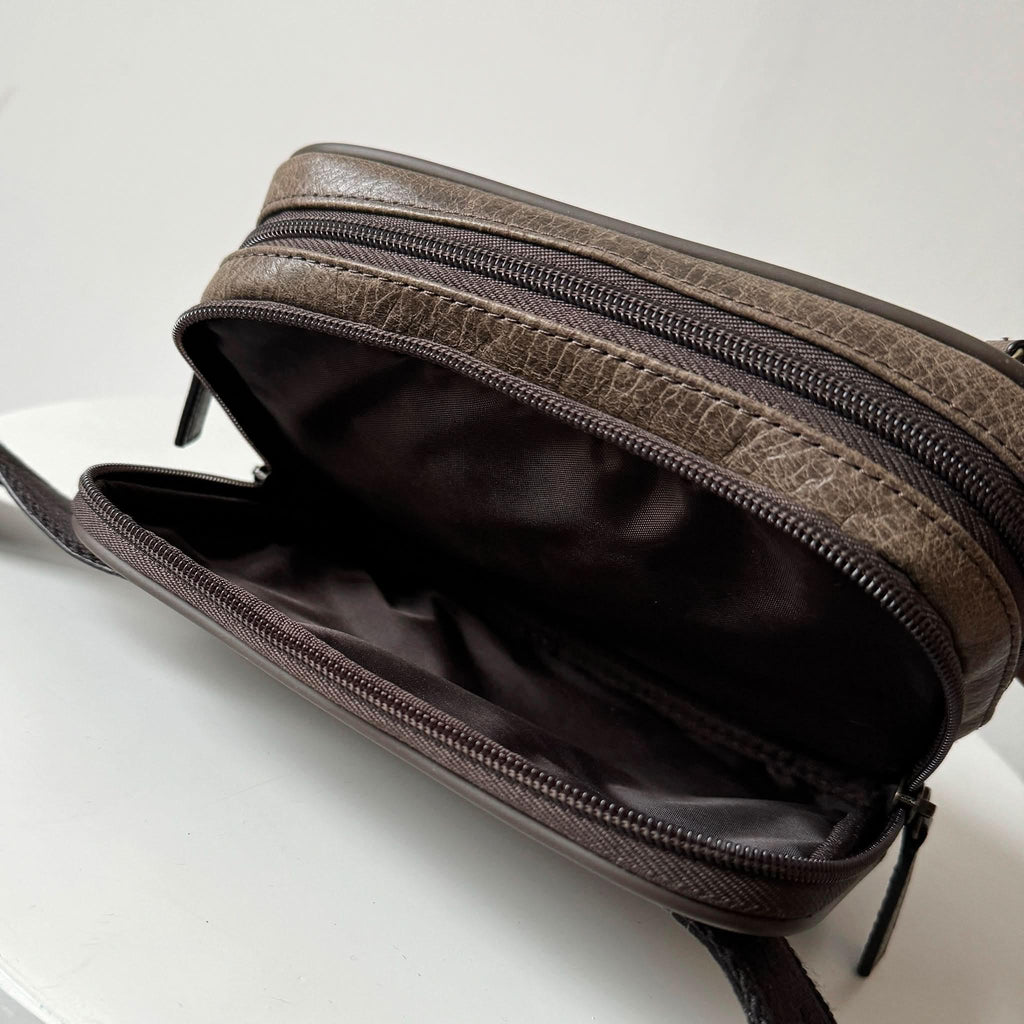 Full-Grain Crazy Horse Leather Waist Bag