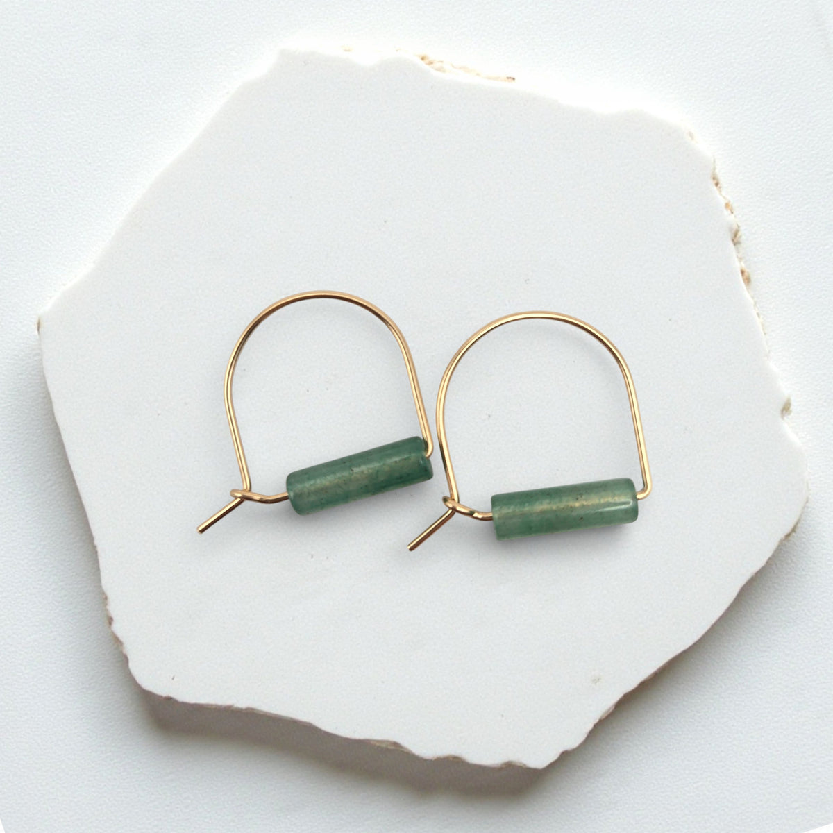 Arc Gemstone Earrings - Ocean Sunset