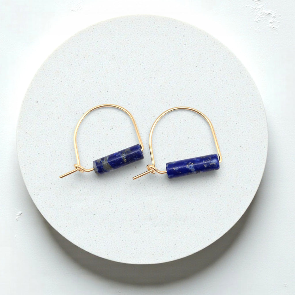 Arc Gemstone Earrings - Mountain Sunset