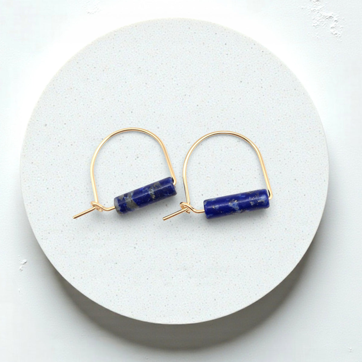Arc Gemstone Earrings - Mountain Sunset
