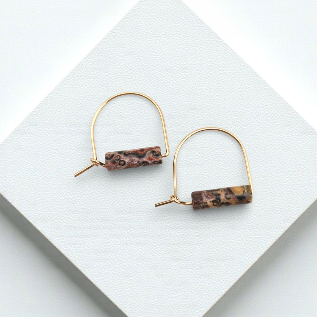 Arc Gemstone Earrings - Desert Sunset