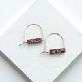 Arc Gemstone Earrings - Desert Sunset