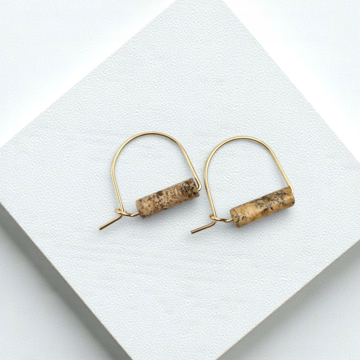 Arc Gemstone Earrings - Desert Sunset