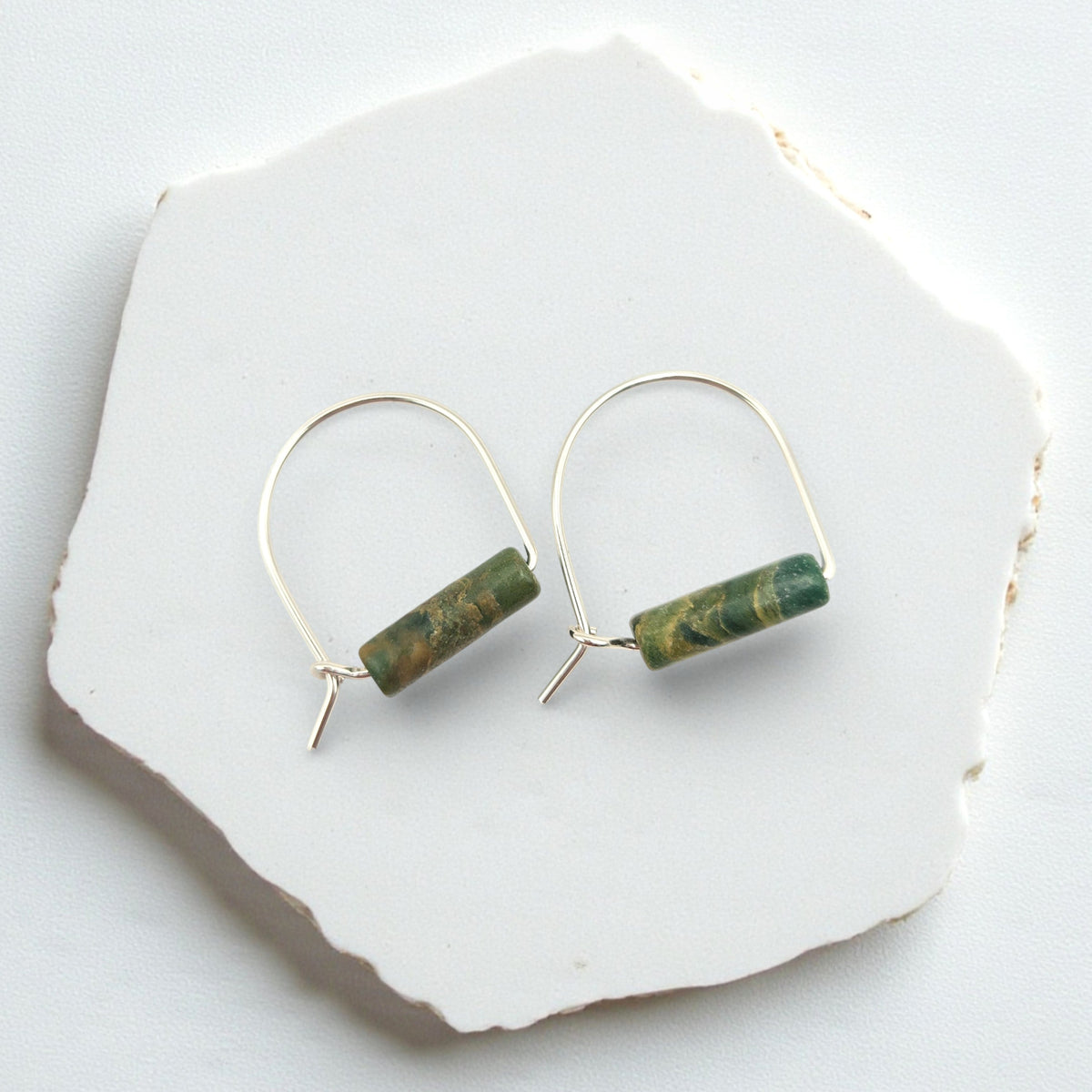 Arc Gemstone Earrings - Ocean Sunset