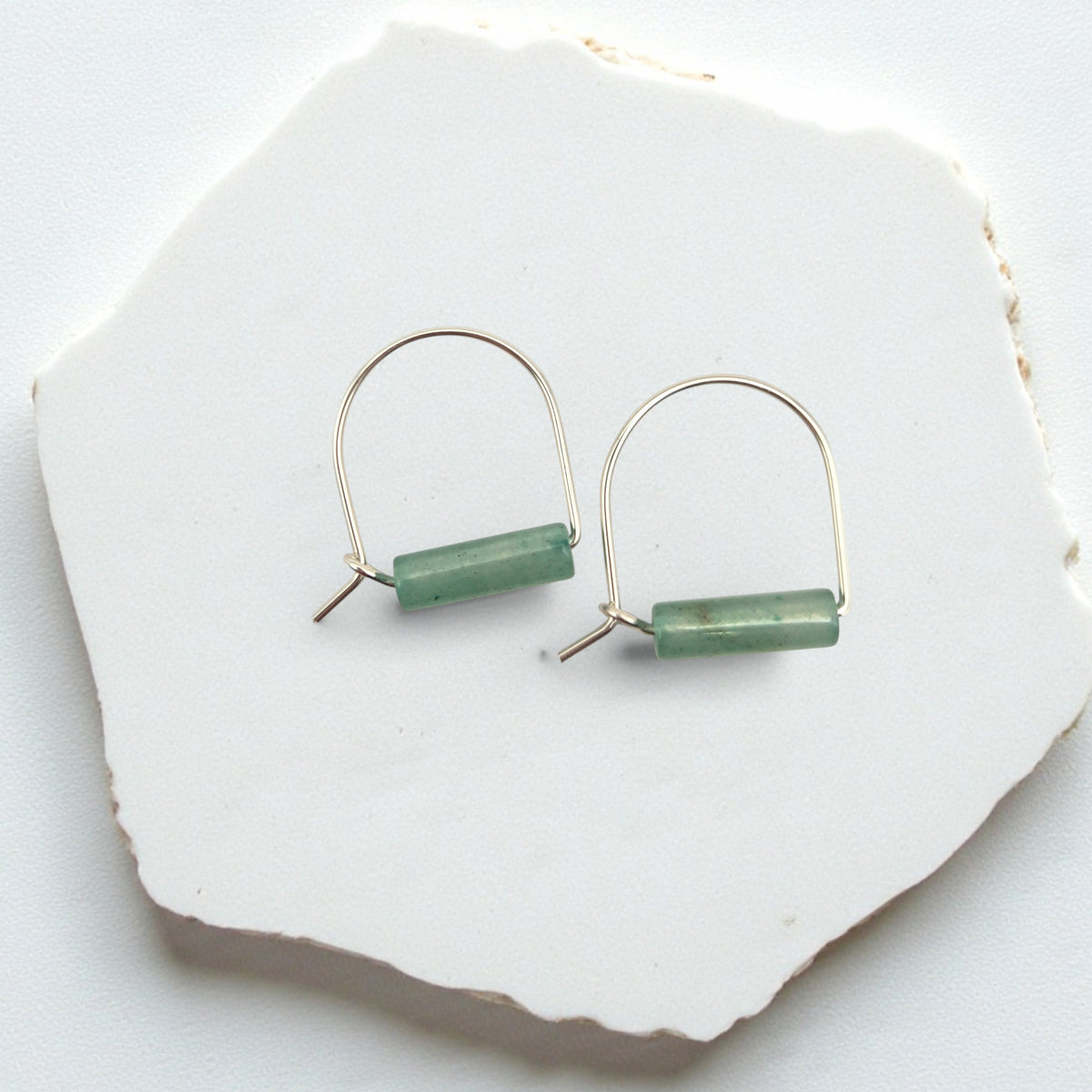 Arc Gemstone Earrings - Ocean Sunset