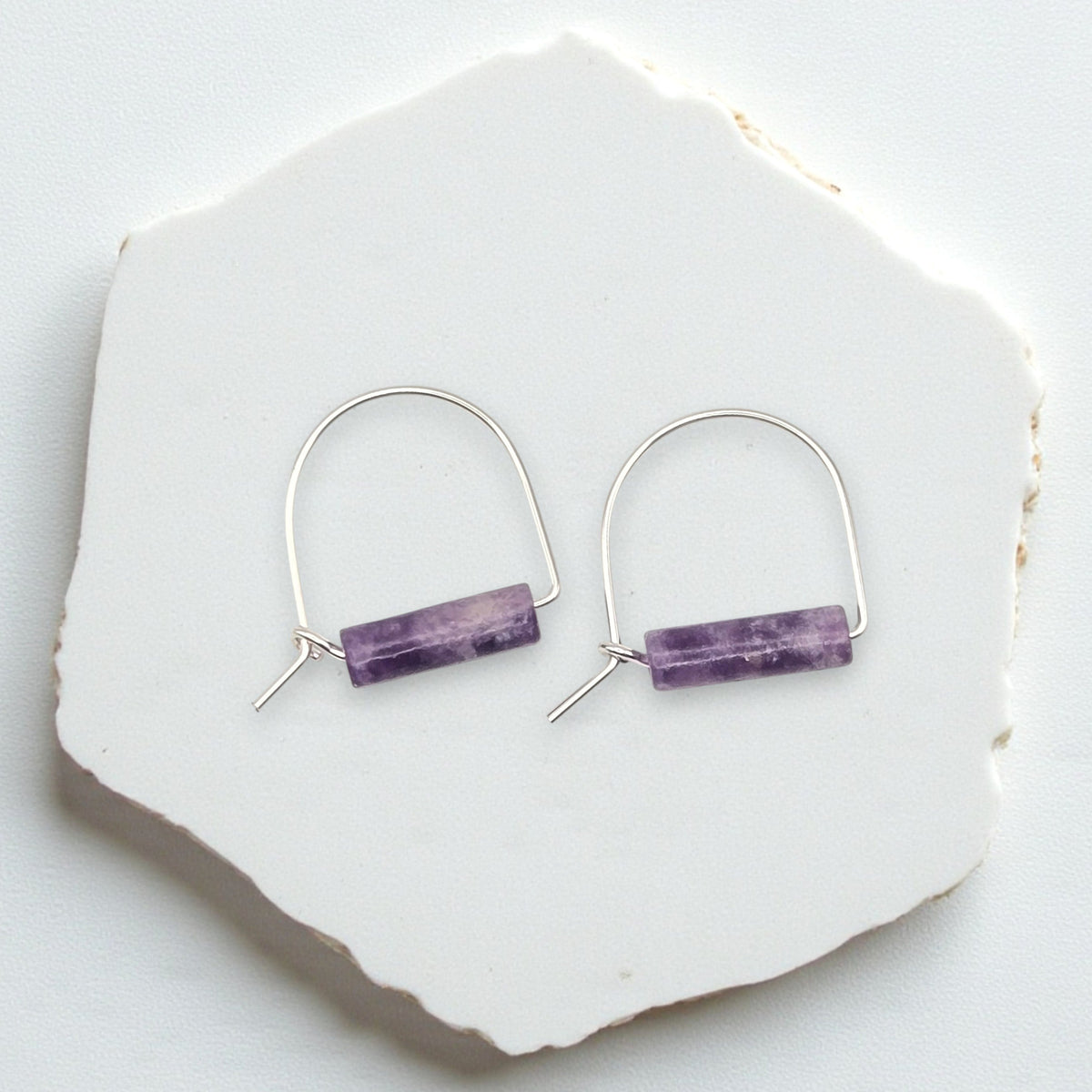 Arc Gemstone Earrings - Mountain Sunset