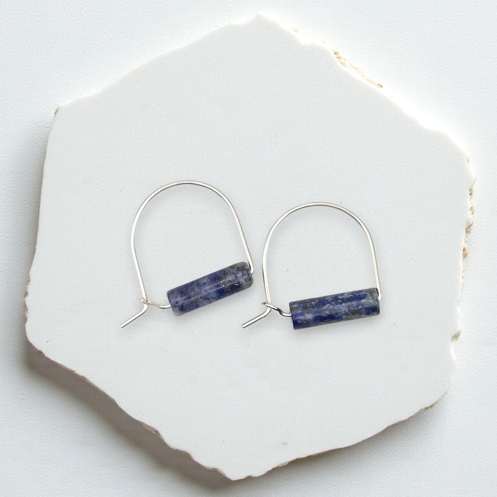 Arc Gemstone Earrings - Mountain Sunset