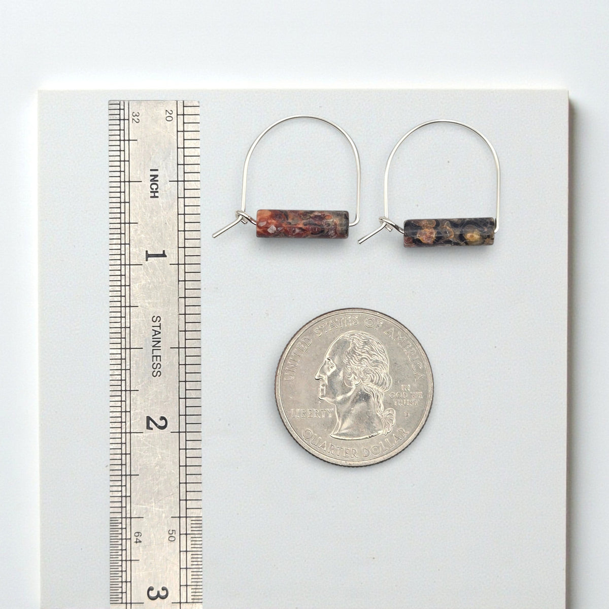 Arc Gemstone Earrings - Desert Sunset