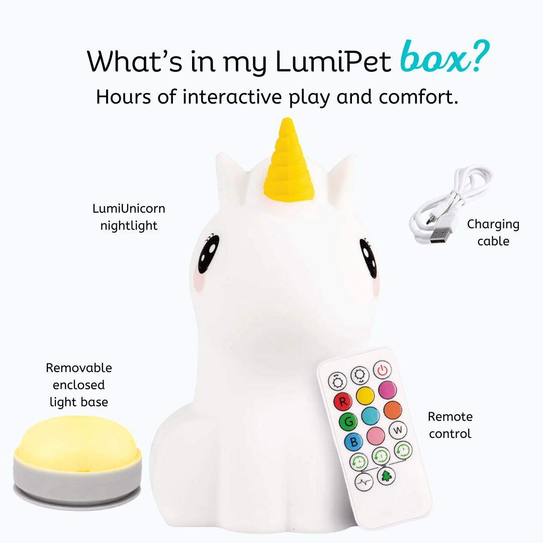 Unicorn Night Light - Soft Silicone Nursery Lamp | LumiPets® - Shop Avnu