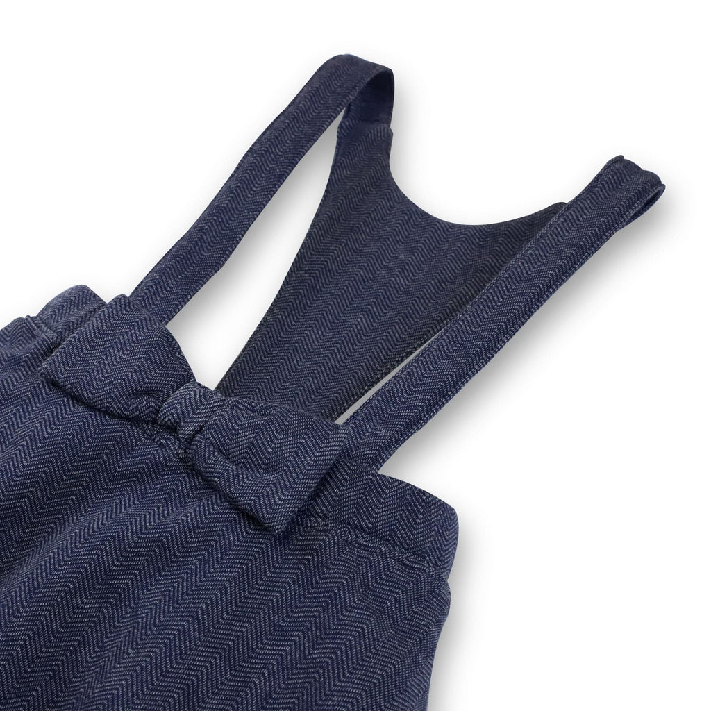 Fleece Bow Front Suspender Skirt
