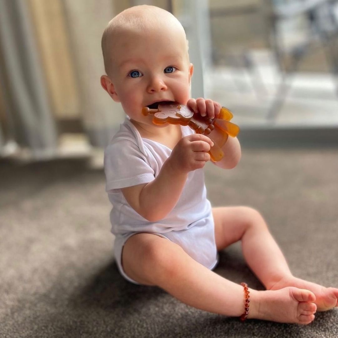 The Little Bamber - Natural Rubber & Baltic Amber Teething Toy - Shop Avnu