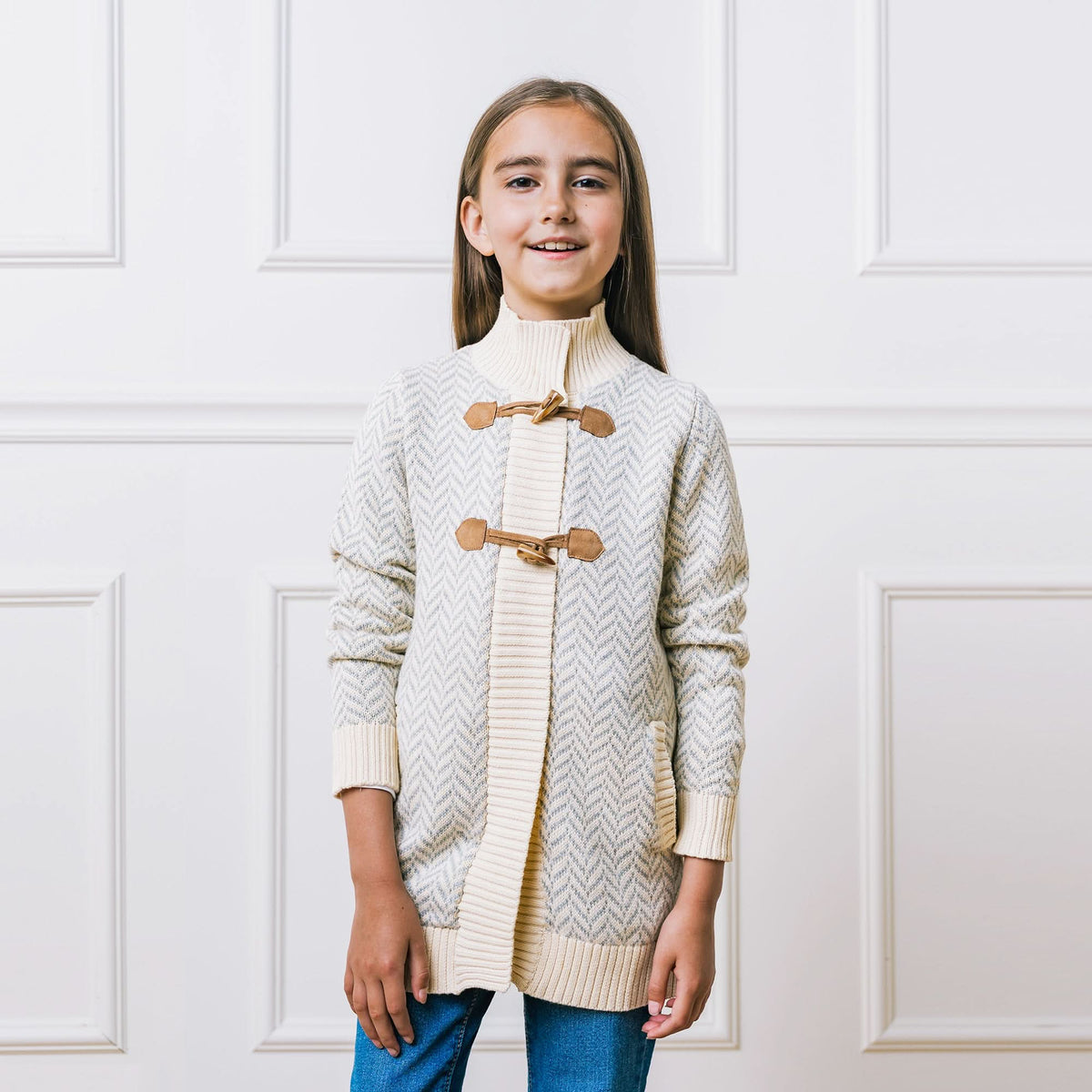 Organic Toggle Sweater with Zipper