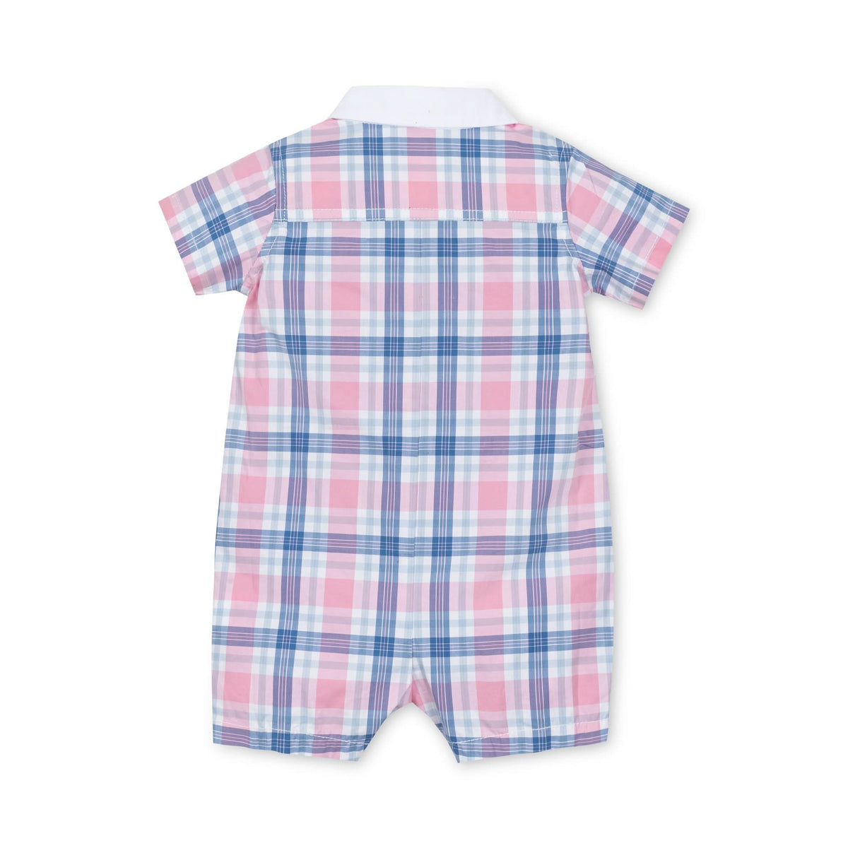 Stretch Organic Poplin Button Front Romper
