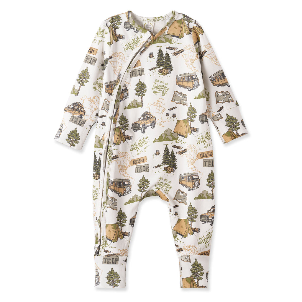 Trailblazer Bamboo Zipper Convertible Romper for Baby Boys - Shop Avnu