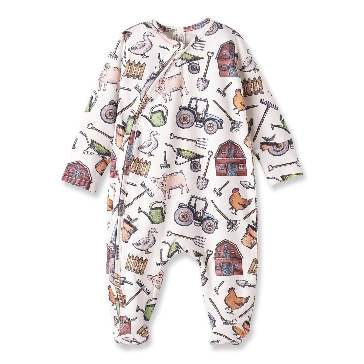 Farmer's Market Baby Zipper Romper – Soft Bamboo One - Piece - Shop Avnu