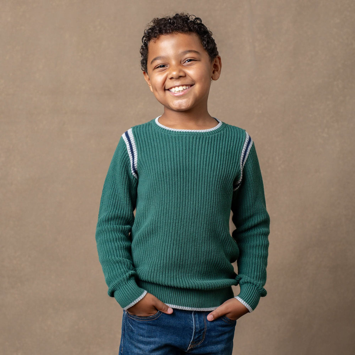 Organic Sporty Crew Neck Sweater