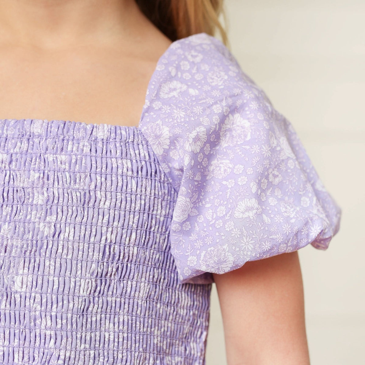Smocked Bubble Sleeve Dress - Baby