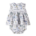 Seashore Skirted Bodysuit – Bamboo Baby Girl One - Piece - Shop Avnu