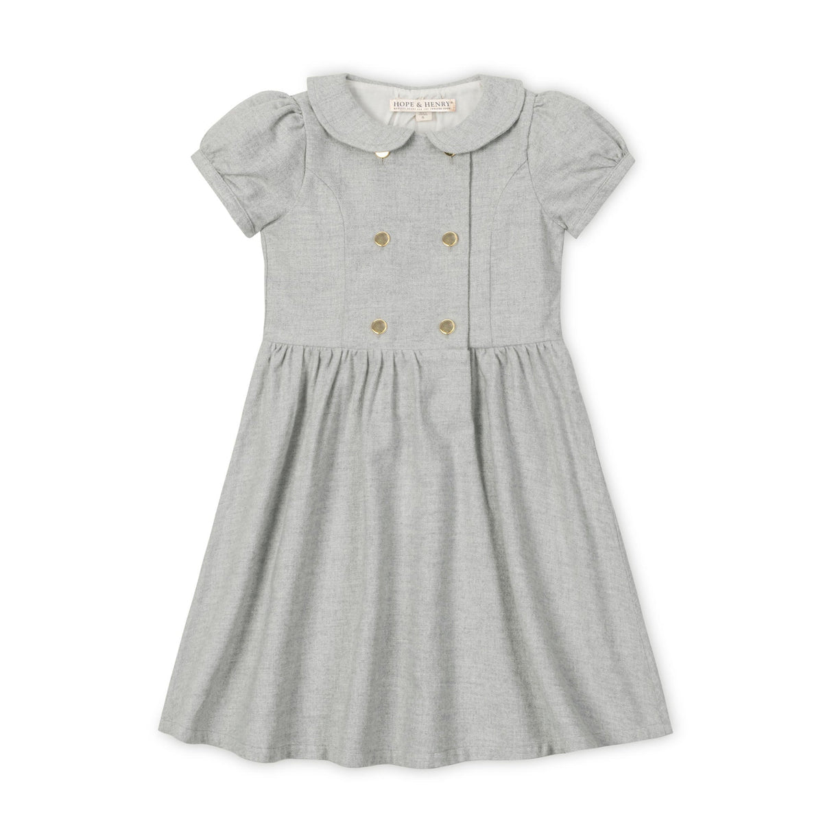 Organic Double Breasted Flannel Dress