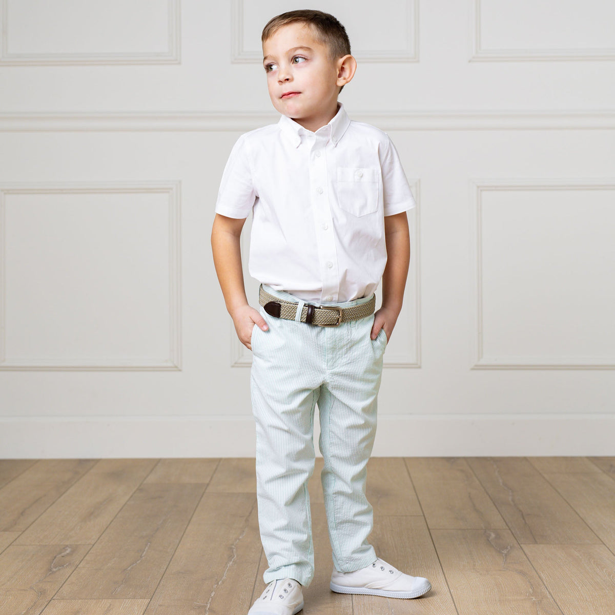 Organic Seersucker Suit Pant