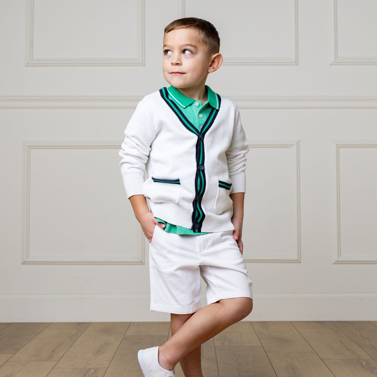 Organic Tipped Cardigan