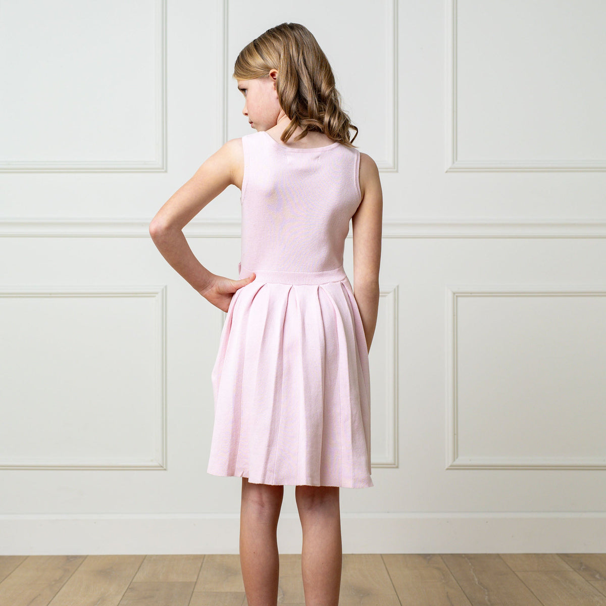 Organic Pleated Sweater Dress